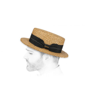 canotier Stetson paille Boater vintage wheat